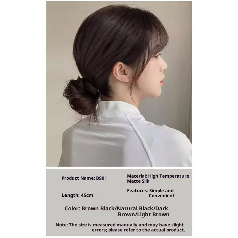 Bun de cheveux synthétiques pour femmes, Simulation de chignon, naturel, Invisible, moelleux, augmente le Volume, queue de cheval bouclée