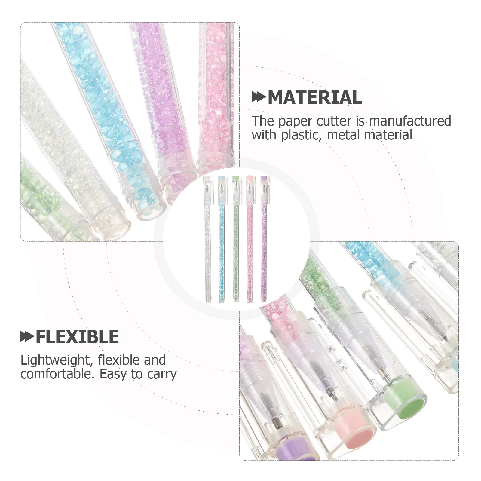 5 قطعة نوع القلم القاطع تصميم مريح خفيفة الوزن مرنة المنزل مكتب المدرسة DIY بها بنفسك الحرفية قطع القلم اكسسوارات المنزل #5