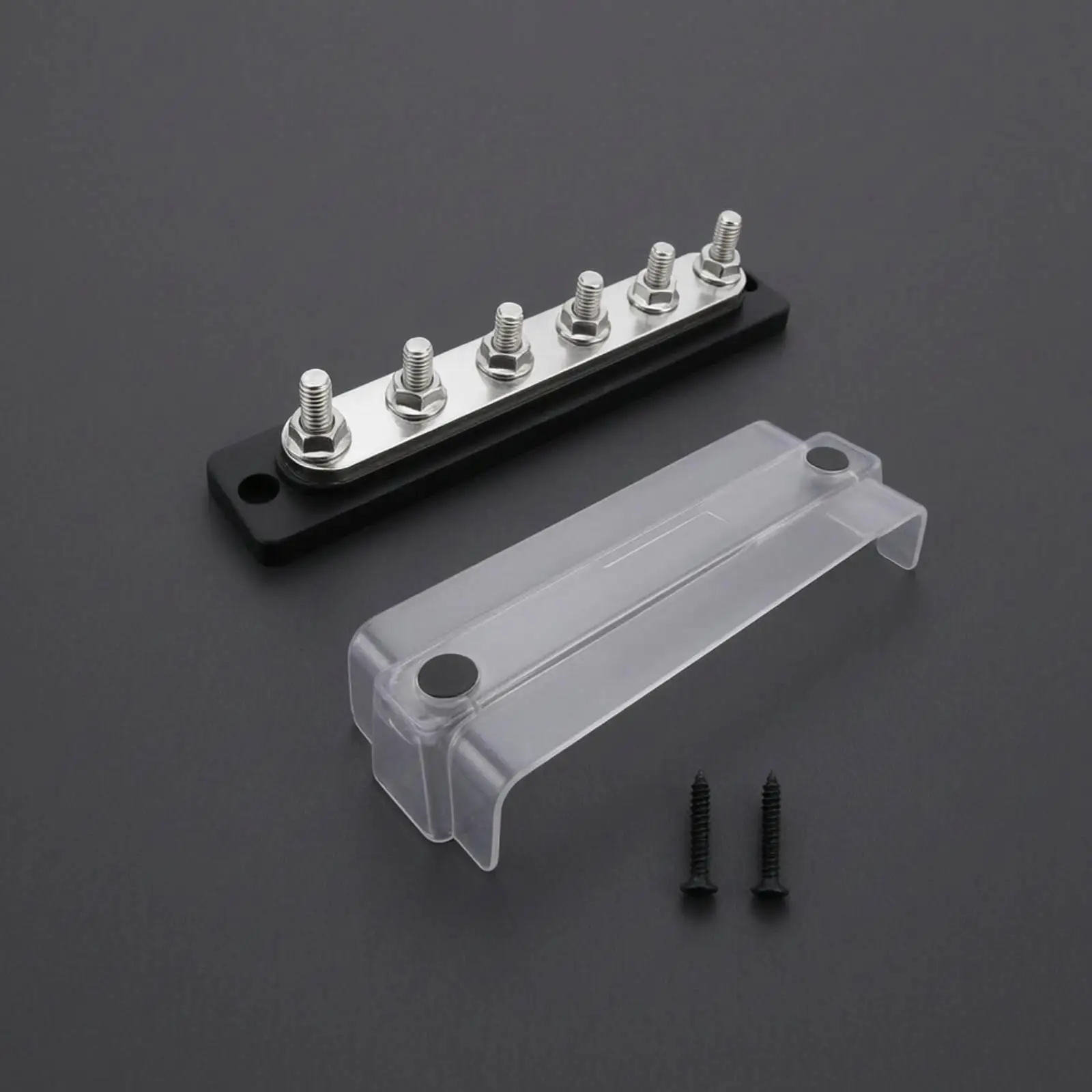 12V Electric Terminal Block Bus Bar with Clear Cover for Wire Connector Block 200A Power Distribution