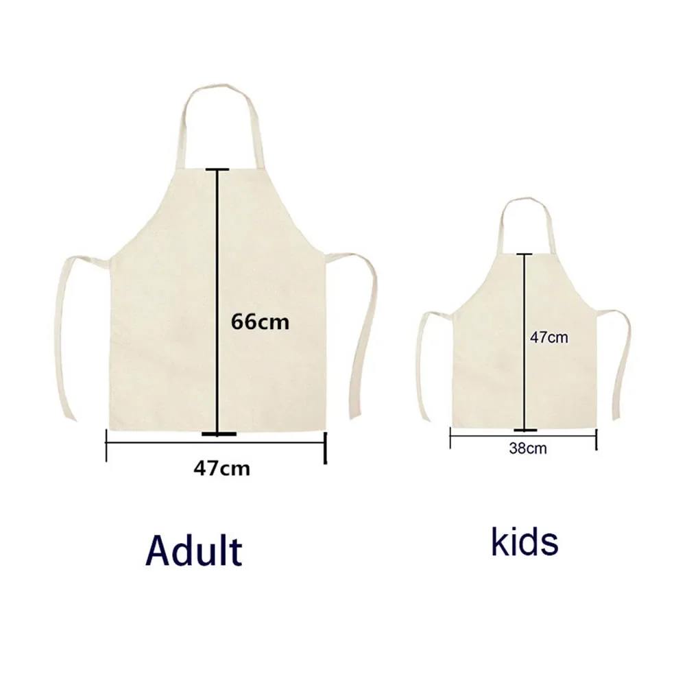 Merry Christmas Kitchen Women Apron Household Cleaning Santa Claus Cotton Linen Pinafore Home Cooking Baking Adult BIb