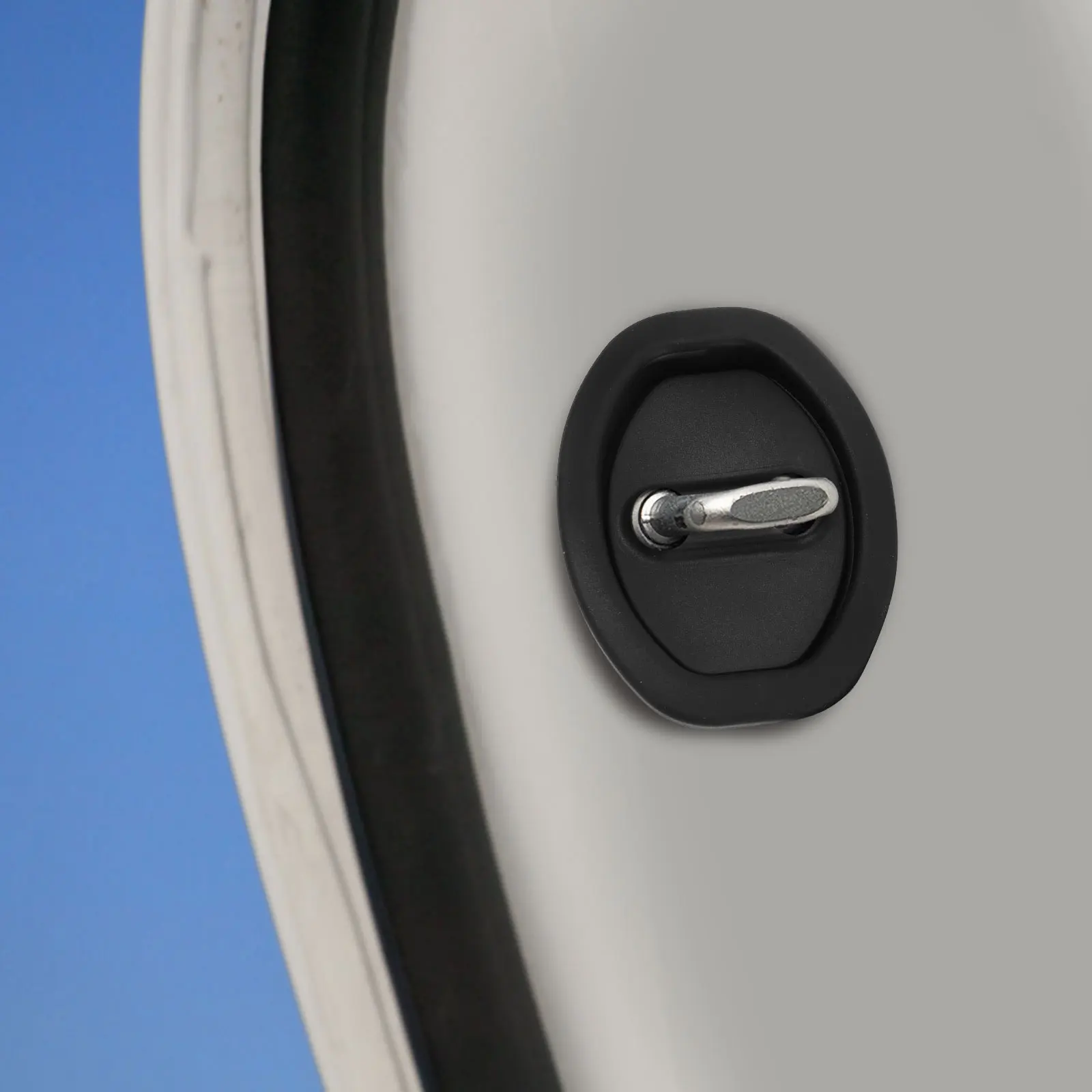 

4pcs Car Door Lock Cover Protective Plug Latch Protector Rubber Cushion Thickened Silicone Universal Fit Soundproof Anti Shock