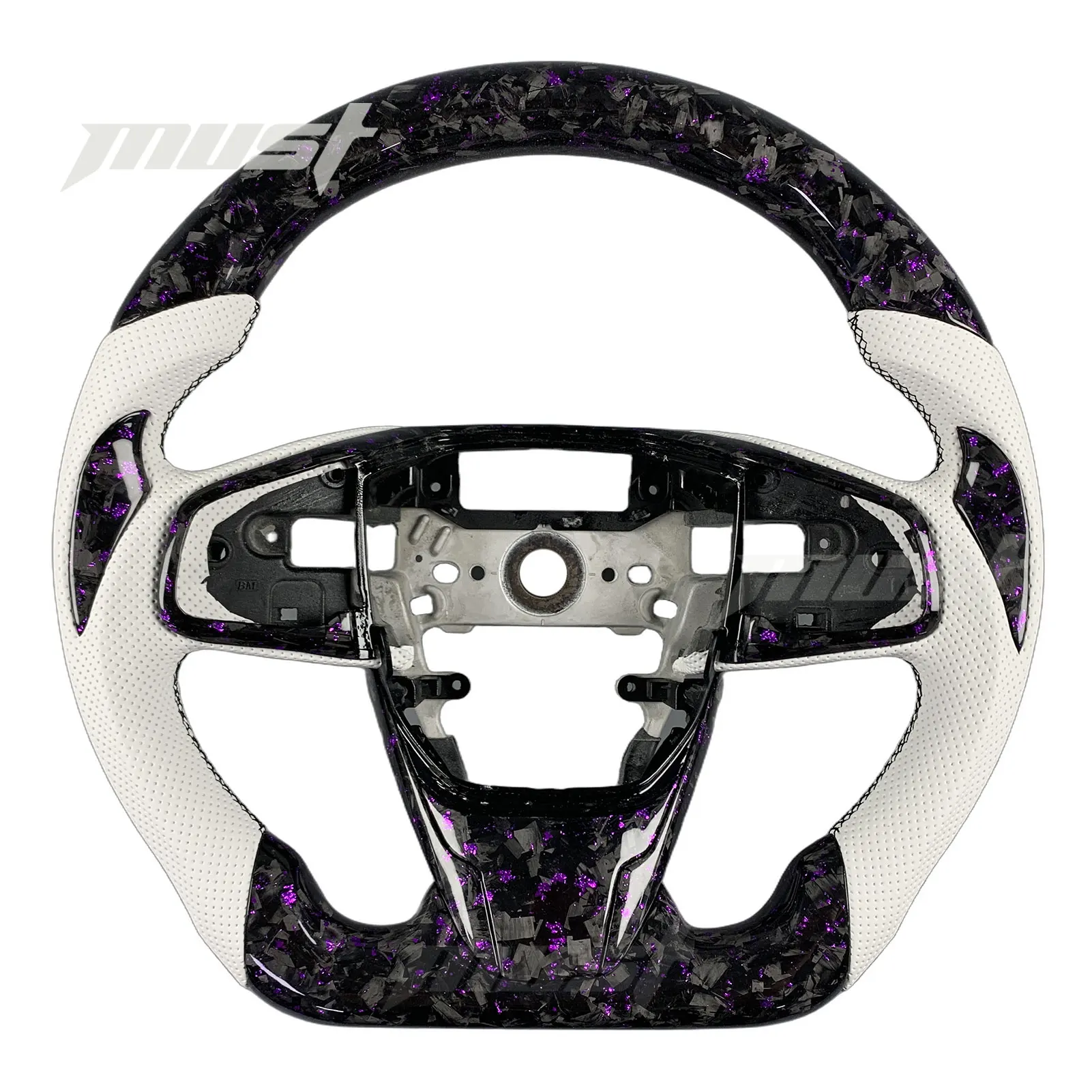 Custom Pink Flake Forged Carbon Fiber Steering Wheel for Honda Civic 10th Generation FK8 Type R Si Coupe CR-V EX LX 2016-2021