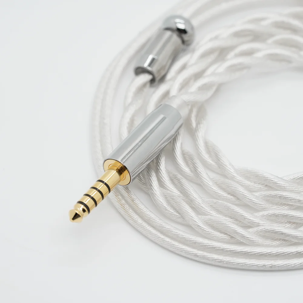 XINHS Y05 2 Core Silver Plated IEM Upgrade Cable 0.78 2Pin MMCX QDC TFZ 3.5mm 4.4mm Balanced HiFi Earphone Cable image 6