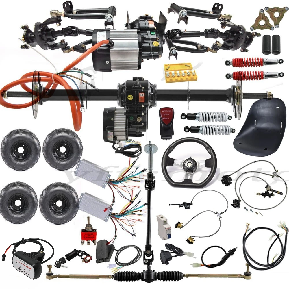 

Передний приводной вал для картинга и квадроцикла, задняя ось 40 дюймов, двигатель 48В 1000Вт, колесо 145/70-6 для квадроцикла и картинга