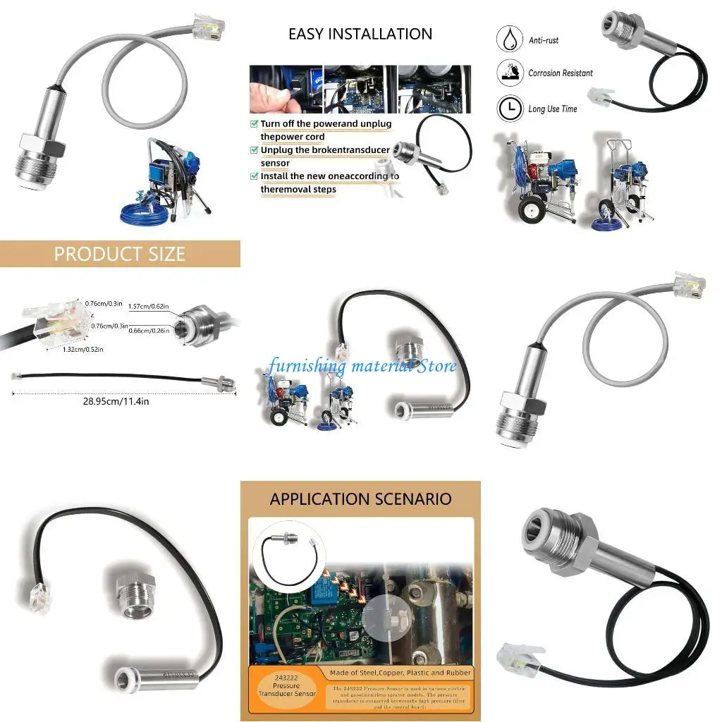 Y5GD 243222 Airless Sprayer Pressure Transducer Paint Sprayer Pressure Transducer