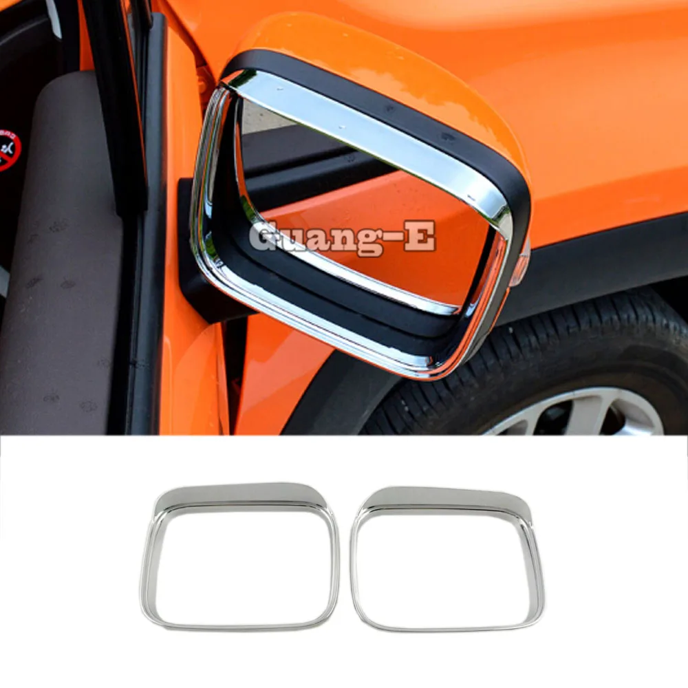 

Для Jeep Renegade 2017 2018 2019 2020 кузов автомобиля заднее стекло зеркало заднего вида дождевик для бровей солнцезащитный козырек ABS хром 2 шт.