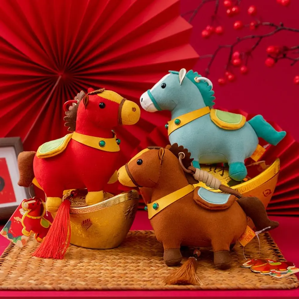 Pluszowa maskotka kucyk zodiakalny w stylu kreskówkowym, realistyczny, ultra miękki pluszowy kucyk, breloczek, pluszowe zawieszki szczęśliwy koń.