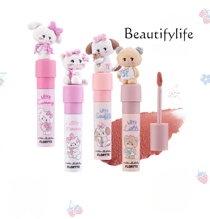 Milk cake lip cream, soft focus lip mud lipstick, moisturizing and moisturizing, easy to color and improve temperament