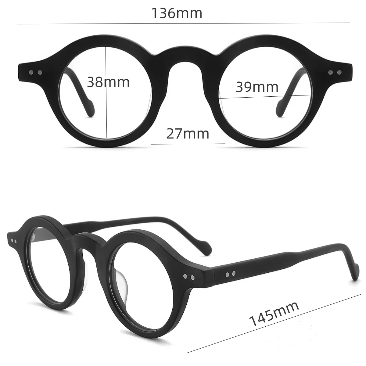 BETSION 2024 Men Glasses Frame Fashion Thick Acetate Square Myopia Eyewear Handmade Optics Women Prescription Eyeglasses