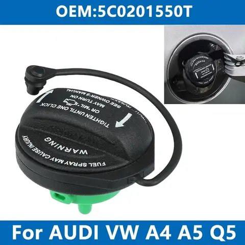 폭스바겐 비틀 제타 GTI 골프 티구안 아우디 B8 A4 A5 A8 Q5 5C0201550T 5Q0201550L 용 자동차 연료 탱크 캡 필러 가스 캡 키트 8K0201550N