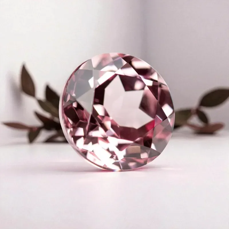 

Morgan Pink Lab Grown Sapphire Round Cut Artificial Gemstone For DIY Jewelry Making Materials Selectable AGLCertificate