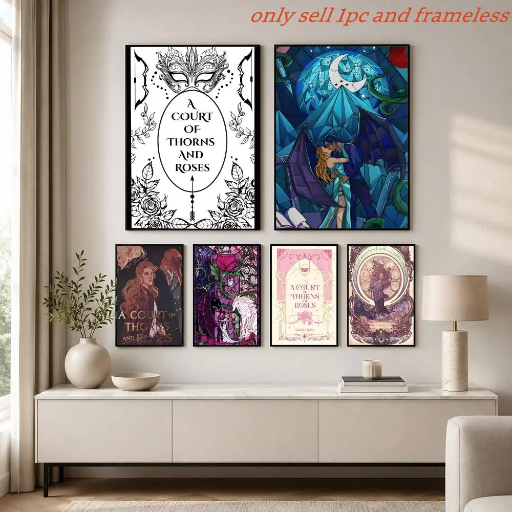 Novel A-A Court of Thorns and Roses Poster Painting Prints Wall Art Picture Film Room Home Bar Cafe Decor Mural