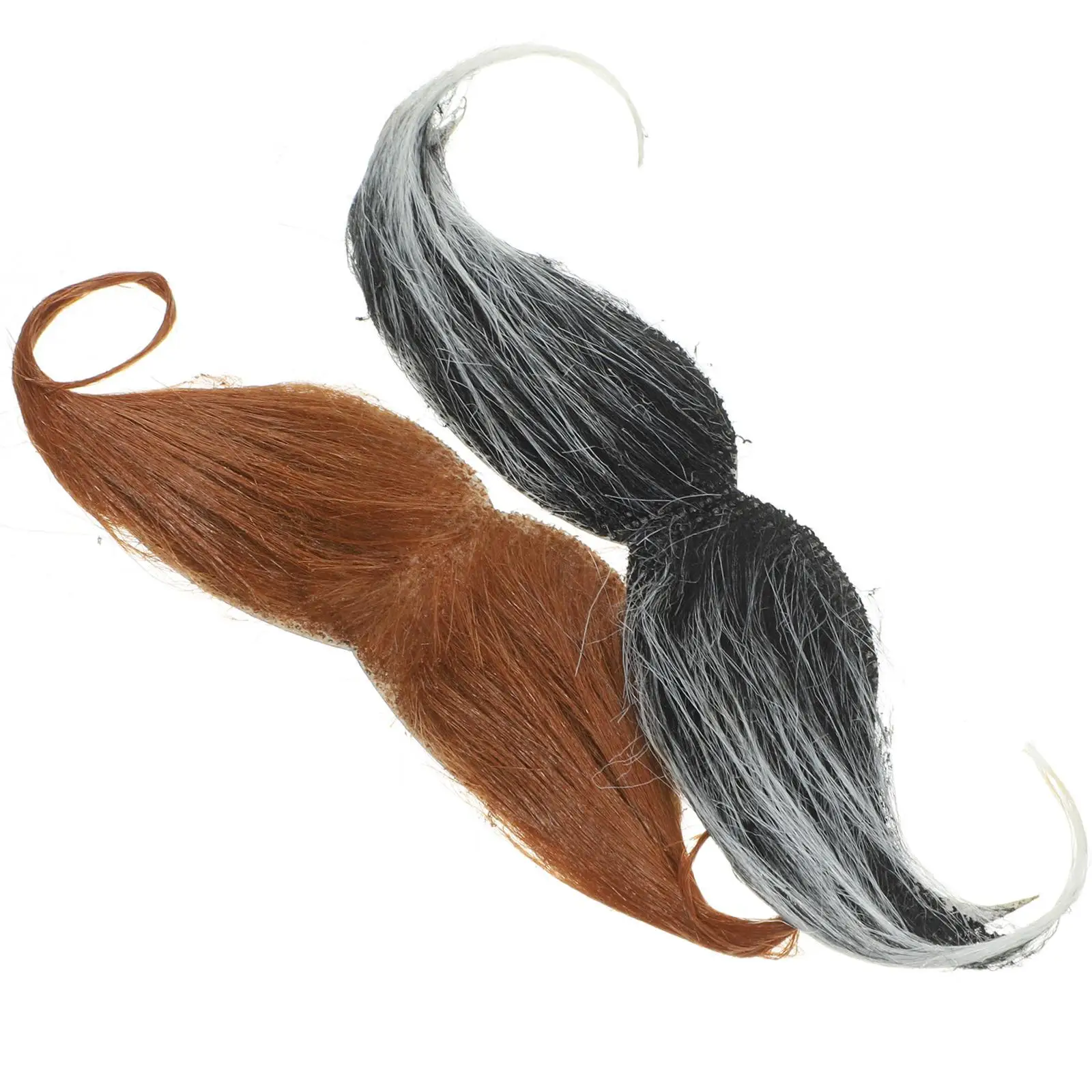2 bigodes falsos diy maquiagem auto vara decorações realista vestir-se cosplay