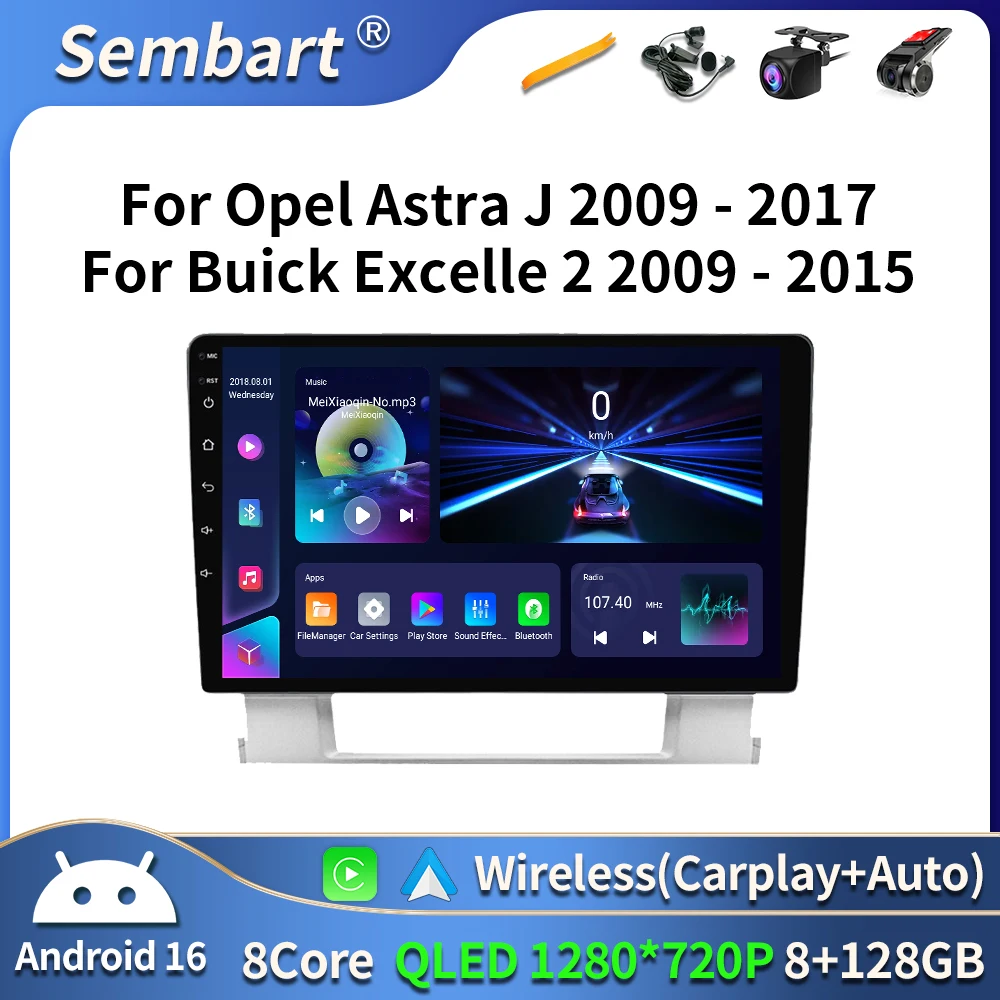 

Android 16 Radio For For Buick Excelle 2 2009-2015 Opel Astra J 2009-2017 Car stereo Multimedia Player Carplay Auto GPS BT DVD