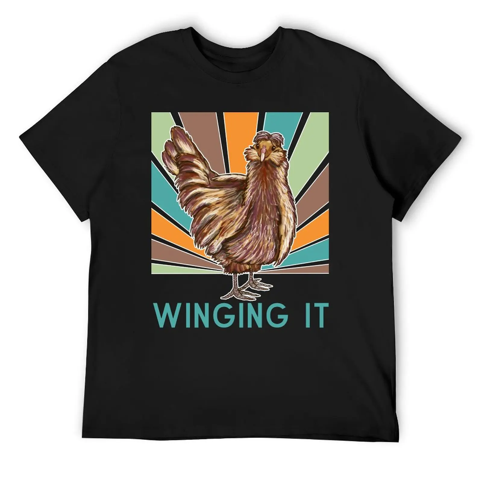 Winging It - Cute Retro Easter Egger Chicken T-Shirt kawaii clothes anime figures black t shirts for men