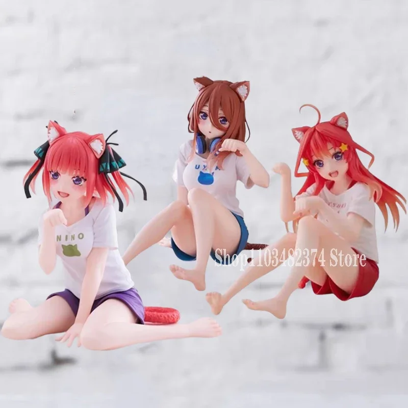 10cm Kawaii Nino Doll The Quintessential Quintuplets Action Figure Miku Nakano Figurine Noodle Stopper Statue PVC Collection Toy