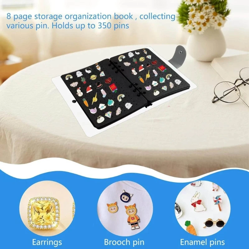 Pin Storage Book Elegant Pin Organizers Pin Exhibition Rack Jewelry Display Case Dropship
