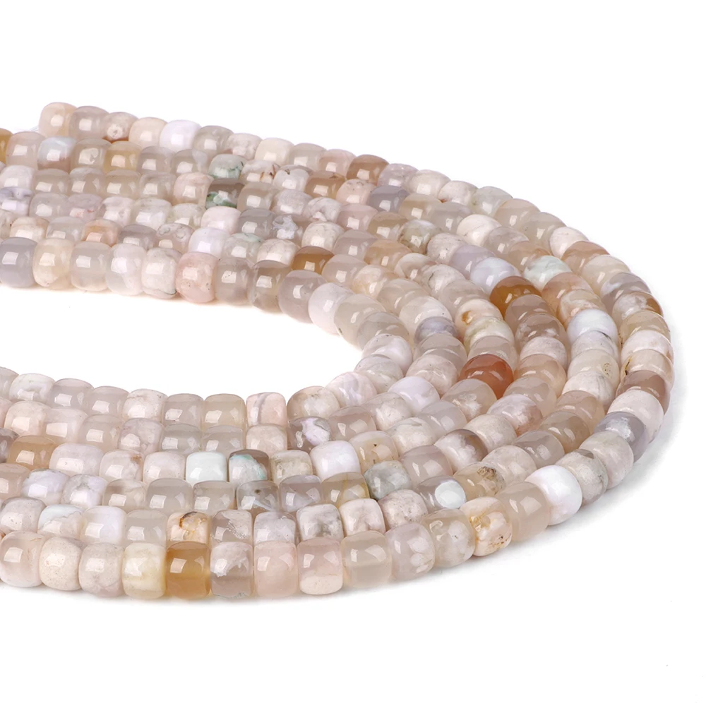 High Quality Sakura Cherry Blossom Agates Bead Natural Rondelle Shape Loose Spacer Agat Beads DIY Fine Jewelry Necklace Bracelet