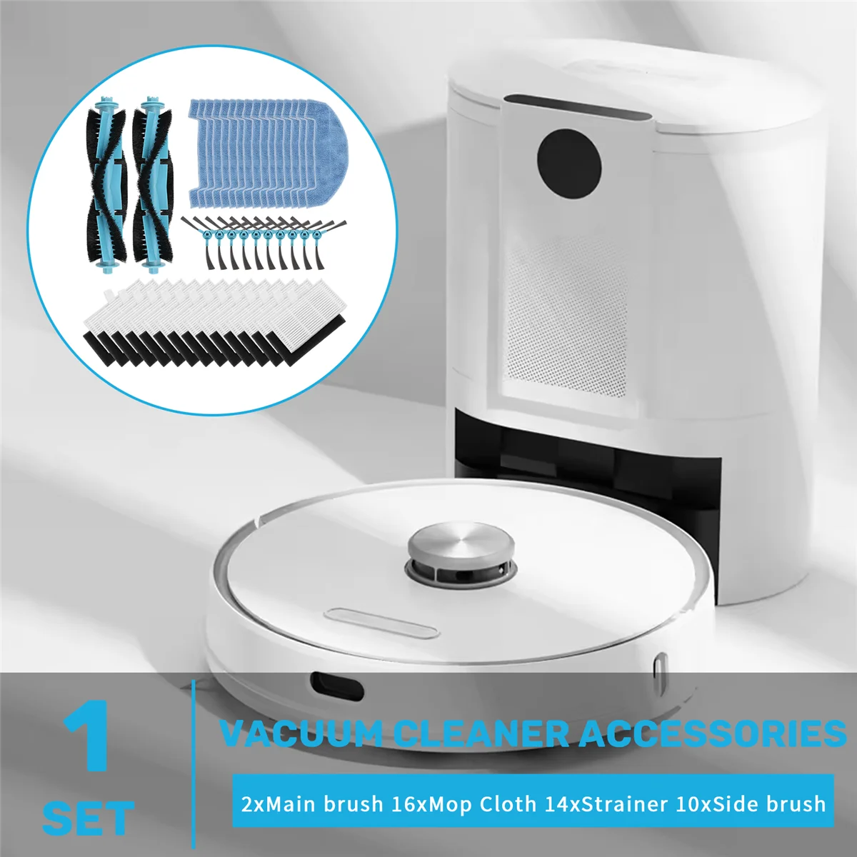 Für ultra nische d10 Roboter Vakuum Ersatzteile Haupt walze Seiten bürste Hepa Filter Mop Pad Stoff Zubehör