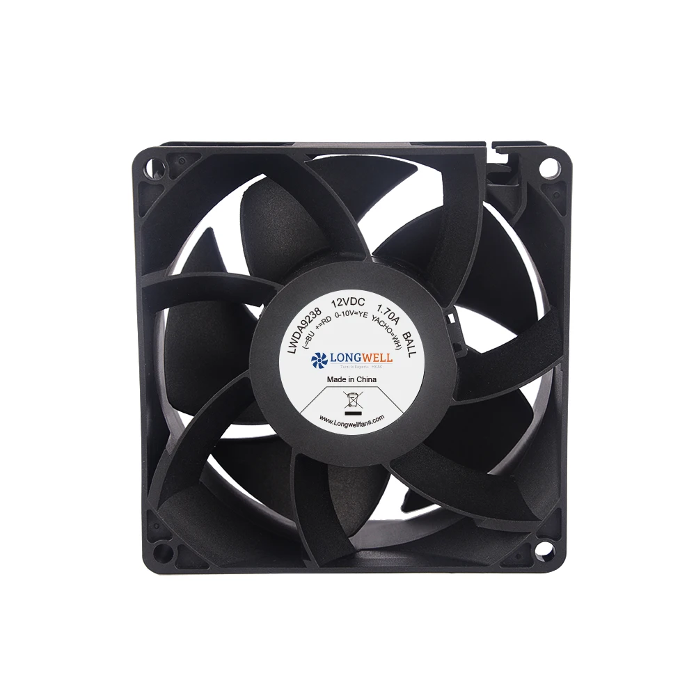 92X92X38 DC axial flow fan 9238 dc cooling exhaust fan with bldc motor for industry , AutoMotive , Server ,CCTV