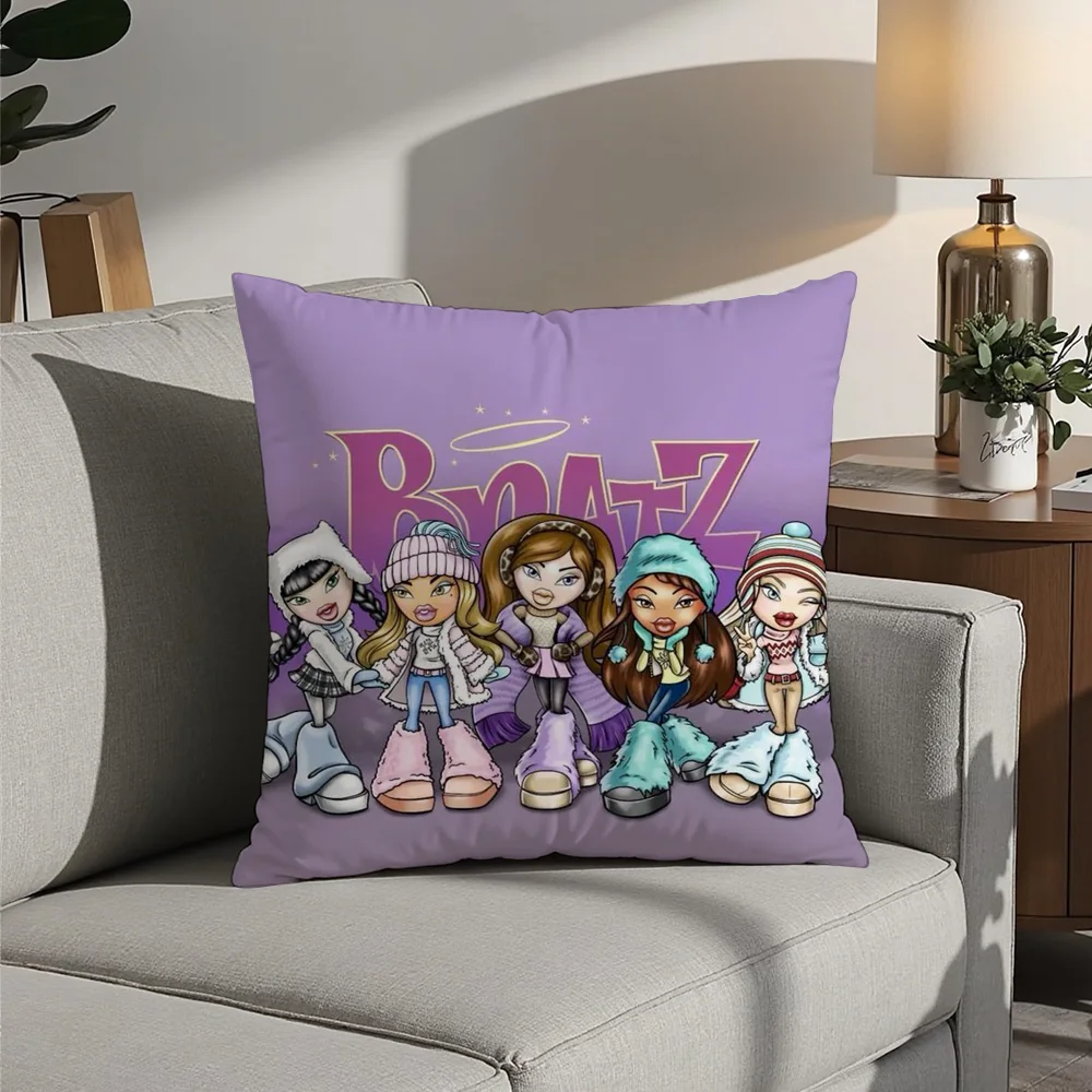 Cute Fashion D-Doll B-BratZ Pillow Case Plush Fabric Soft  Pillowcase Double Sided Print Cushion Cover Household Gifts