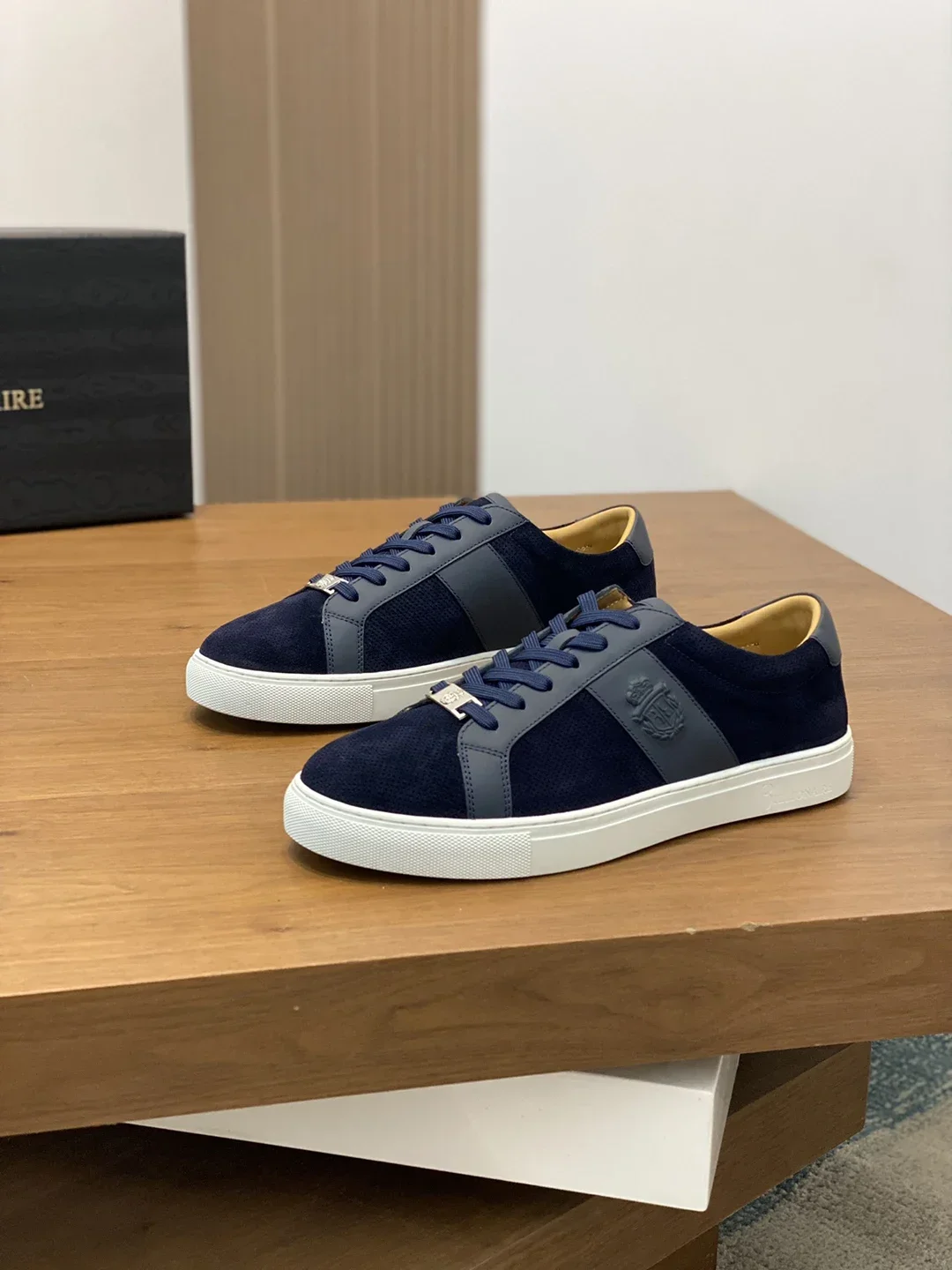 BILLIONAIRE Men Shoes 2025 Calf leather stitching leather Sports comfort high quality outdoors Men European big size 38-45