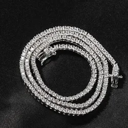 4mm Row Zircon Necklace AAA Zircon Tennis Chain Personality Trend Necklace For Men&Women Jewelry Gifts