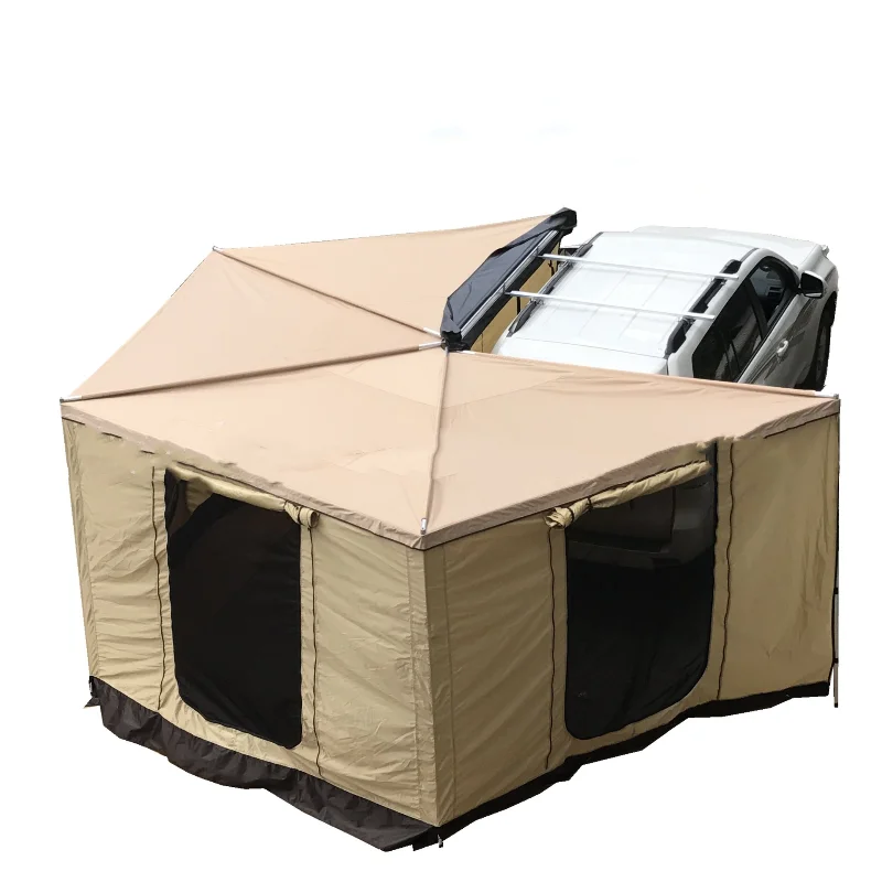 Outdoor Car Tent Camping and Picnicking Hexagonal Car Canopy Windproof and Rainproof Ultraviolet-proof Car Side Tent