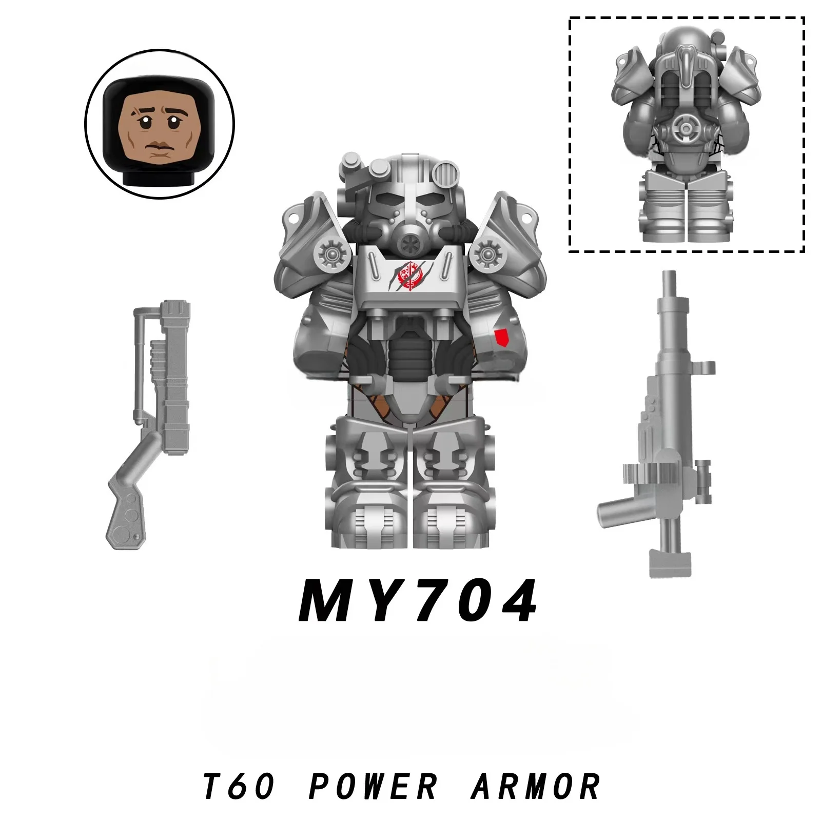 MY705 Fallout Games Bricks Doll Dark Ange Blood Angel Ultramarines Salamanders Mini Action Figure Model Toy Building Blocks Gift