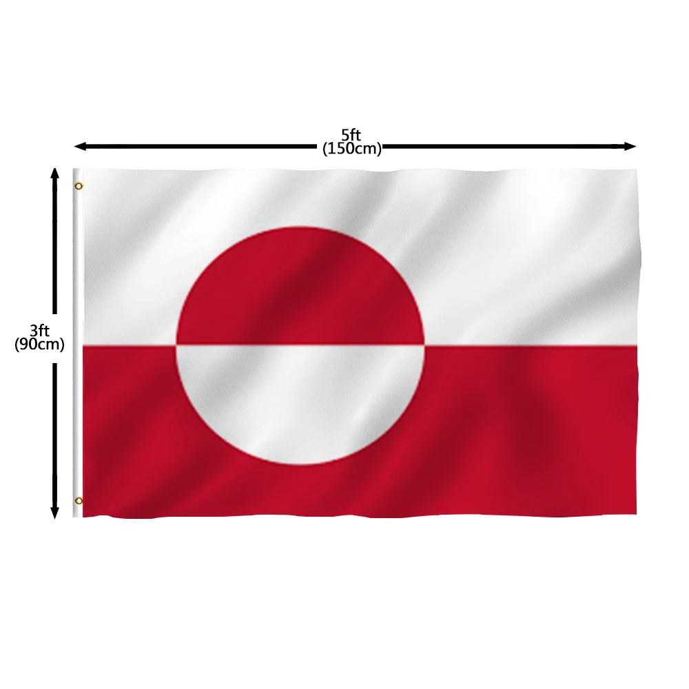 Flagnshow 100% Polyester Greenland Flag