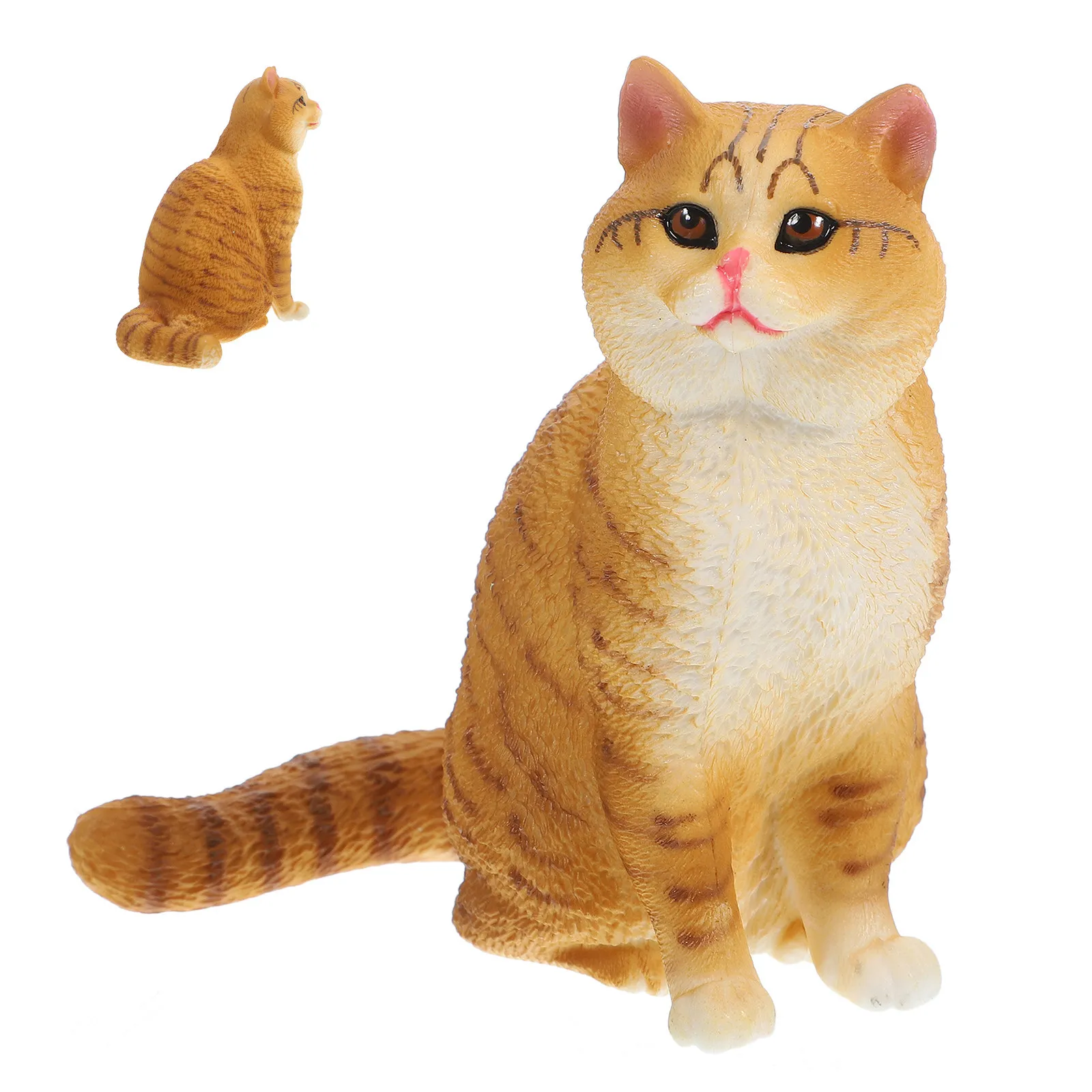 

Simulation Animal Short Hair Cat Realistic Plastic Figure Educational Animal Recognition Desktop Decorative Wildlife