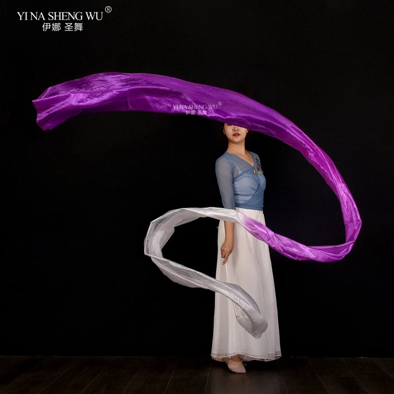 Cintas de poliéster para danza del vientre, cintas de gimnasia rítmica, accesorios de baile artístico, cinta profética de adoración de Iglesia, 1 unidad