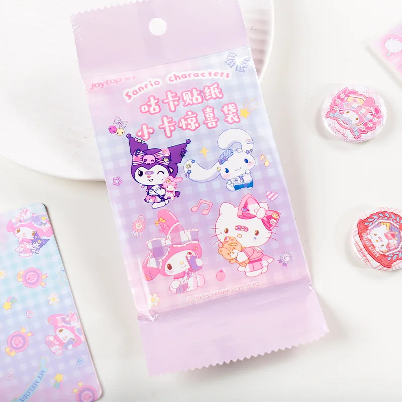 Sanrio Card Guka Blind Bags Cartoon Cinnamoroll Kuromi Melody Hello Kitty Collection Cards Children Birthday Gifts