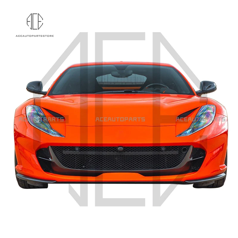 High Glossy Finish Carbon Fiber OEM Style Welcome Door Pedal Sill Scuff Guard Body Kit For Ferrari 812