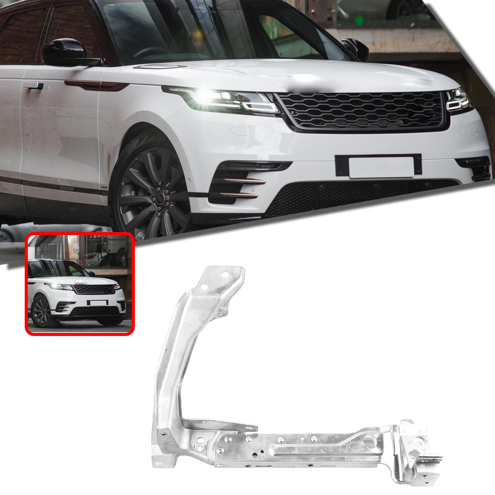 Front Headlamp Headlight Reinforcement Reinforce Bar Bracket For Land Rover Range Rover Velar L560 2017-2024 LR091688 LR091687