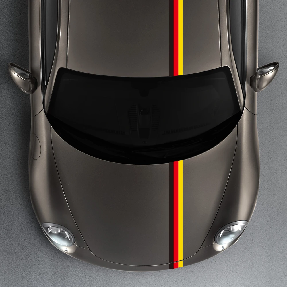 

Наклейка на капот автомобиля, Германия, Италия, цвет флага, виниловая полосатая наклейка для решетки, крыла, капот, боковая юбка на крышу, кузов, багажник, внешний декор