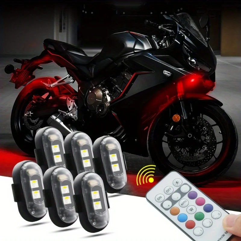 RGB Led Aircraft Strobe Lights Motorcycle Lights LED Flash Position Wireless Light  Aircraft Airplane Helicopter Warning Lights