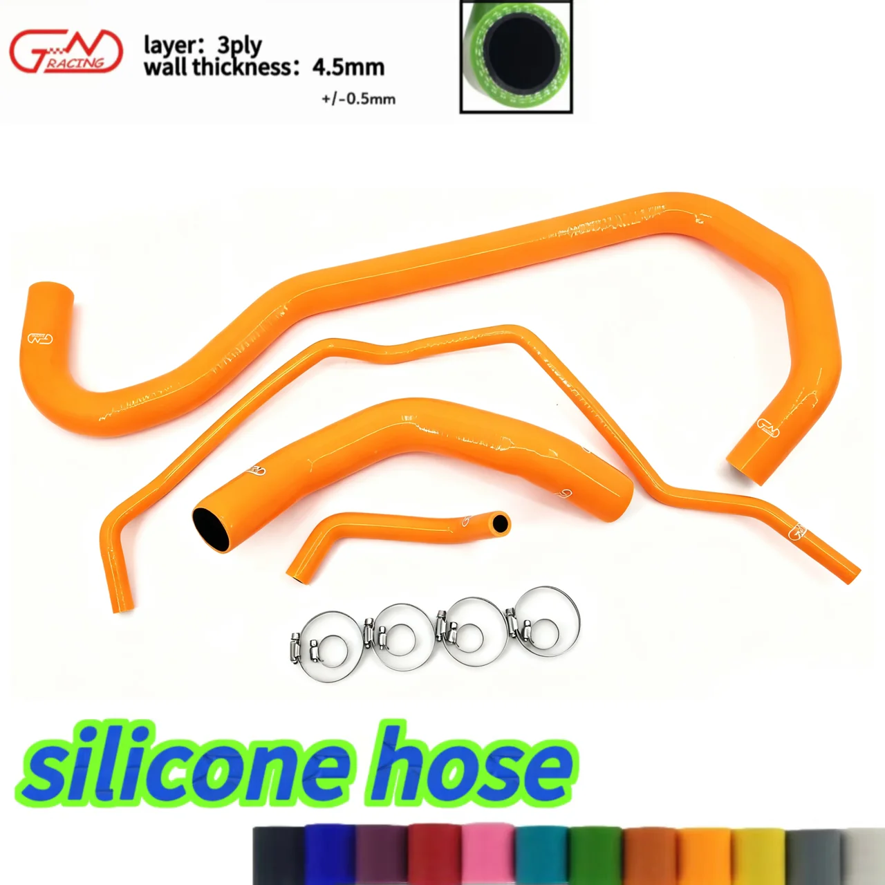 

JN RACING Силиконовый шланг с хомутами ДЛЯ ШЛАНГА РАДИАТОРА HUMMER H2 2003-2006 гг.