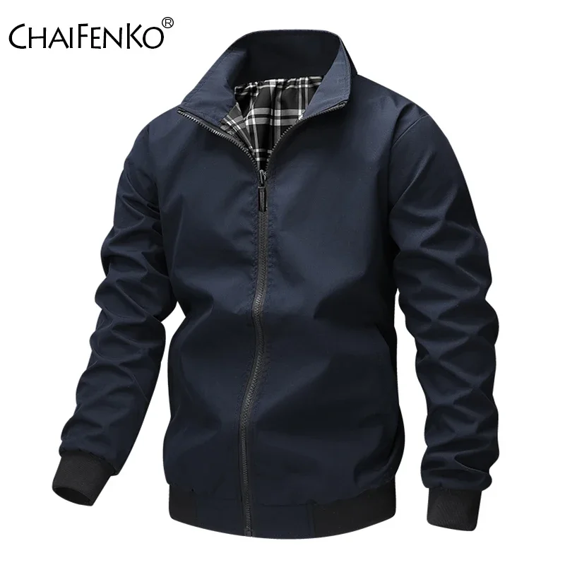 Autumn Winter Fashion Stand Collar Men Coats New Casual Simplicity Solid Jacket Outdoors Loose Versatile Comfort Tops Men