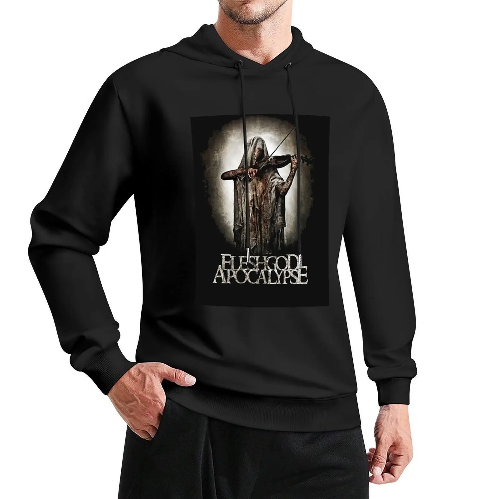 Fleshgod نهاية العالم هوديي معدني أساسي ملابس الذكور ملابس الخريف الكورية النمط الياباني الملابس الشتوية هوديس للرجال