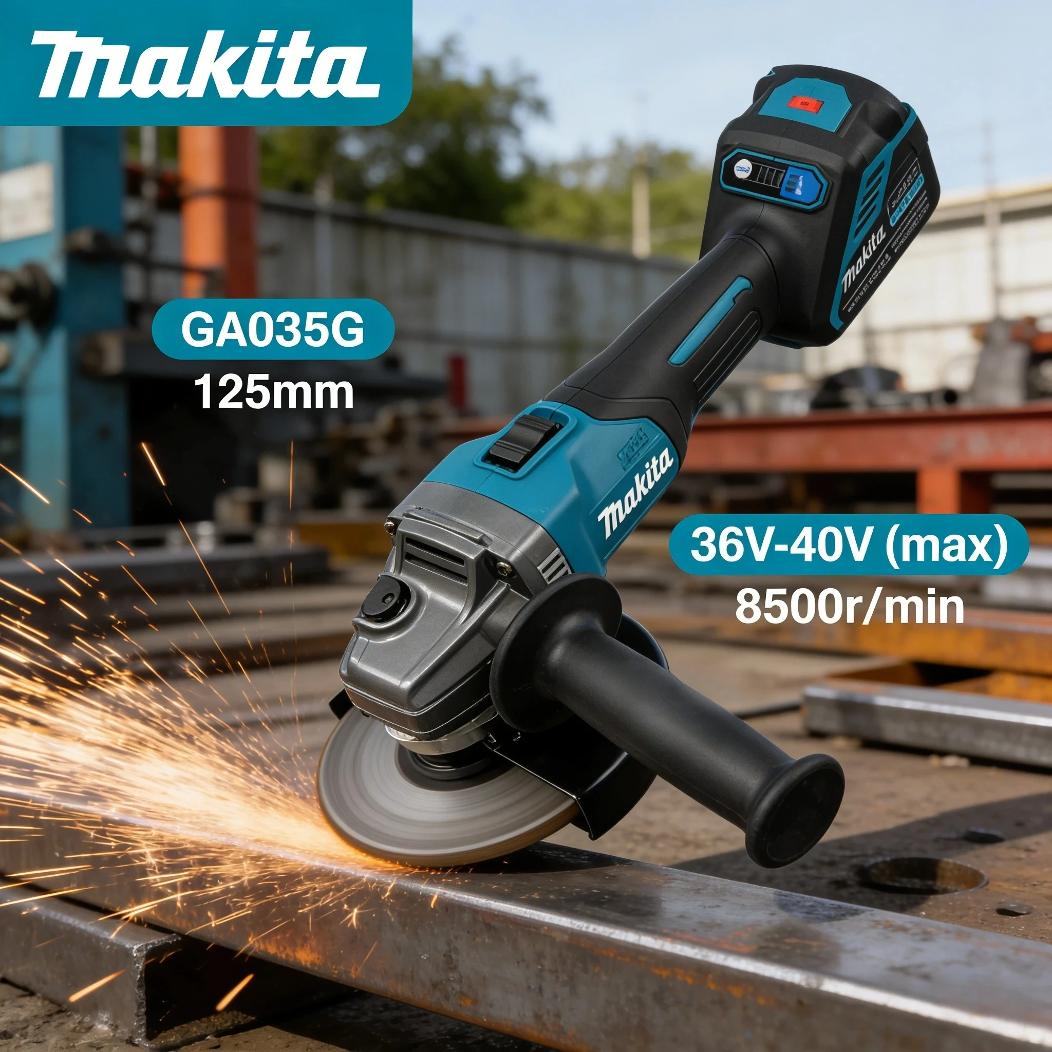 Makita 18V Cordless Brushless Angle Grinder - High-Power Lithium Power Tool for Efficient Grinding&Cutting（Tool Only））