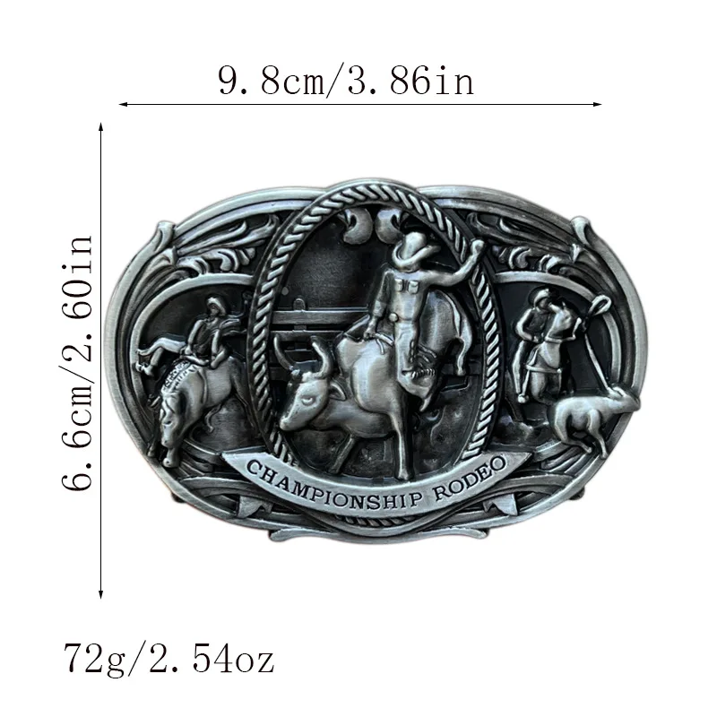 Bull belt buckle Western cowboy