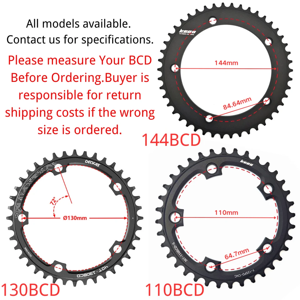 KEOS 144BCD Bike Fixed Gear Chainring Single Speed CNC Aluminum