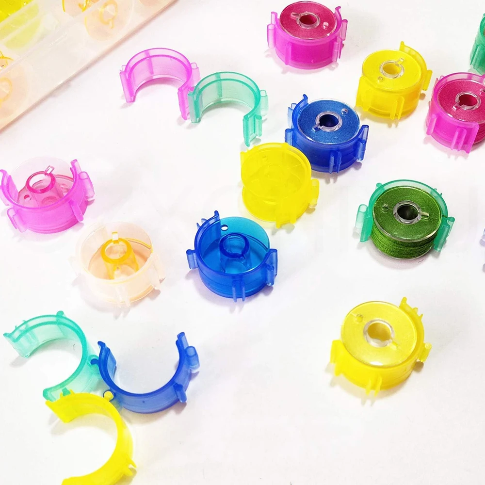 

80Pcs/Pack Colorful Plastic Sewing Bobbin Small Clips Sewing Tool Accessory Thread Clips Holder Tool Parts Wholesale