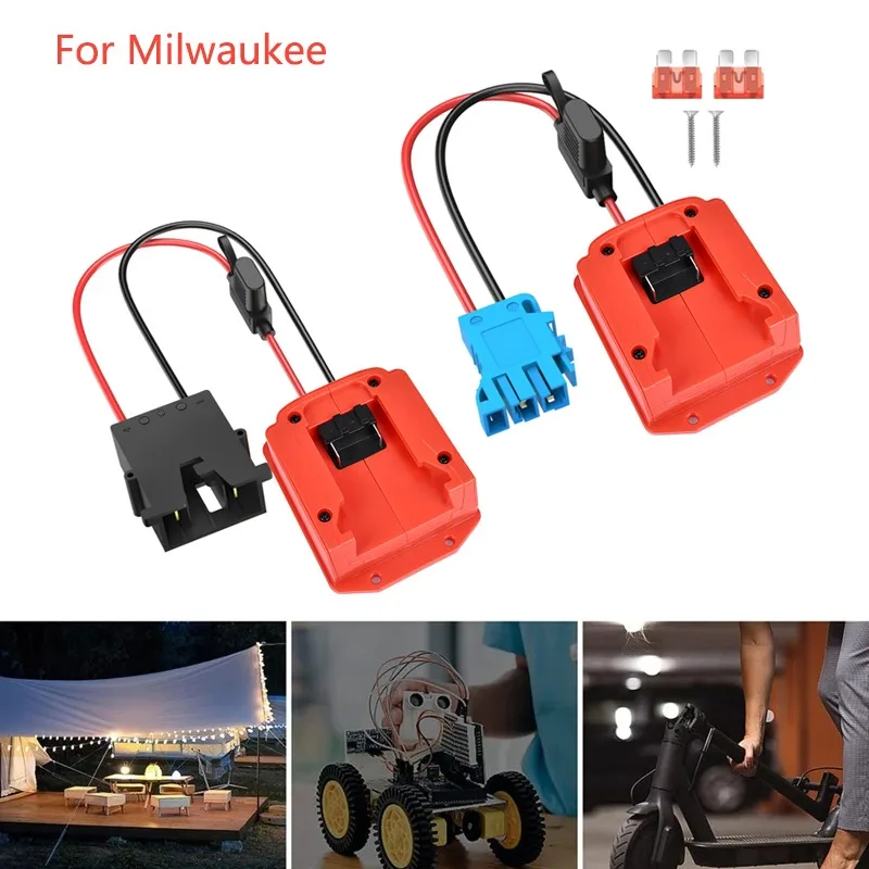 

Power Wheels Adapter For Milwaukee 18V M18 Battery With Wire Harness Connector And Fuse Holder