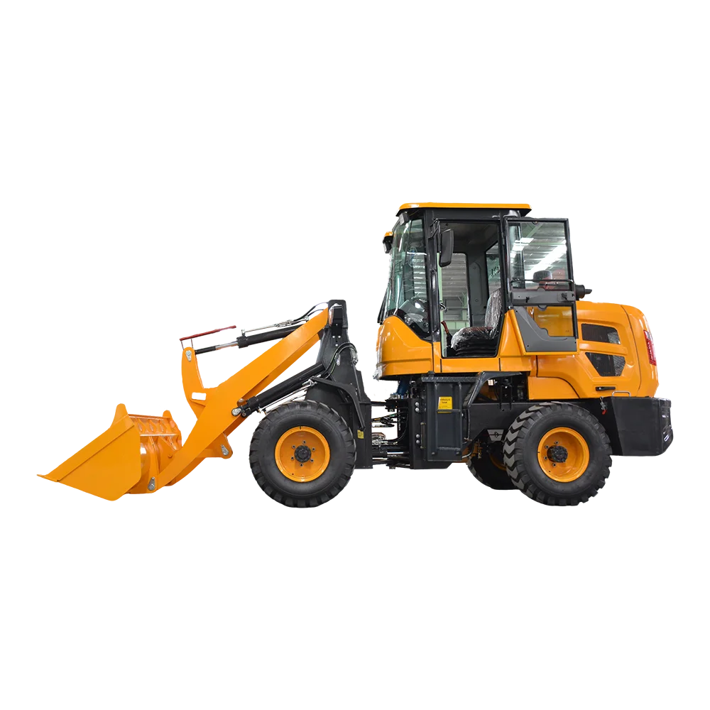 حفارة جرافة صغيرة جديدة تمامًا مع محرك 4 × 4 مرفق دلو تحميل بمقياس 1 طن - أفضل بيع لودر حفار صغير في الصين