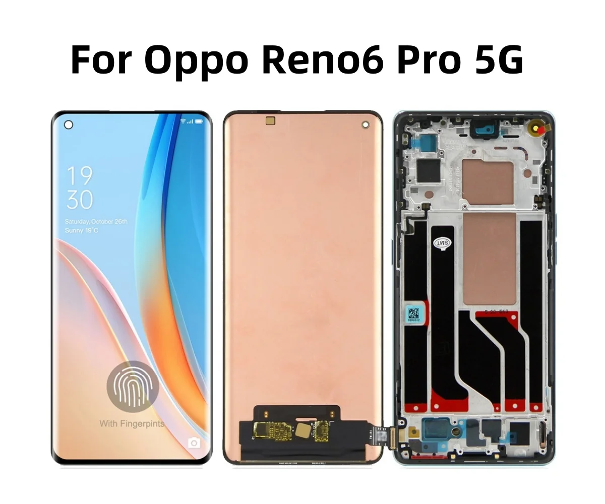 6.55\'\' For Oppo Reno6 Pro 5G LCD Display Touch Screen Digitizer Replacement For Reno 6 Pro LCD PEPM00, CPH2249