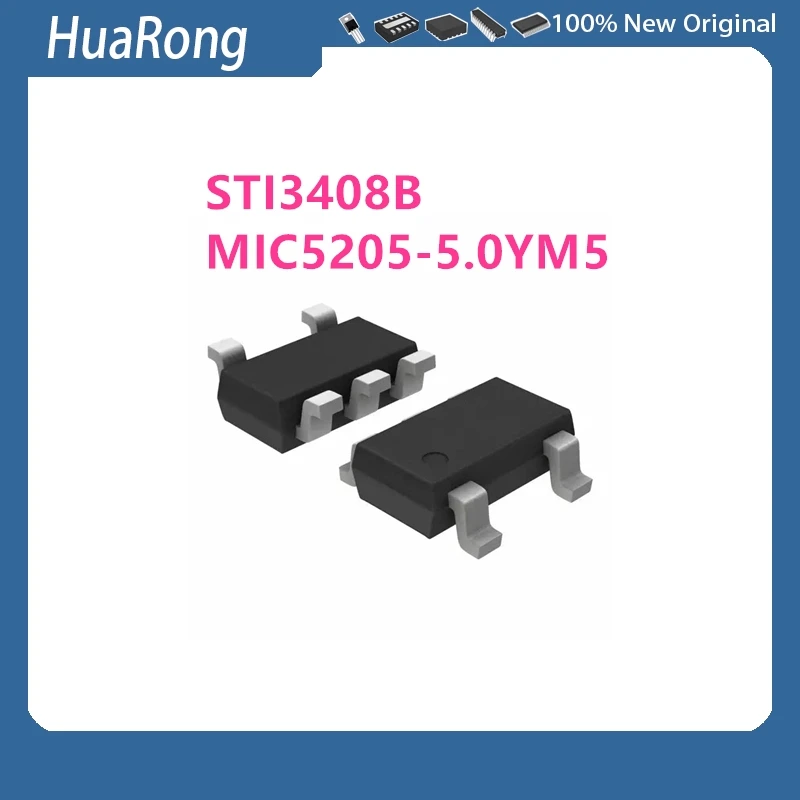 50Pcs/Lot STI3408B S10BLL S10BLO S10BFC S10BKD S10BHN MIC5205-5.0YM5 MIC5205 SOT23-5