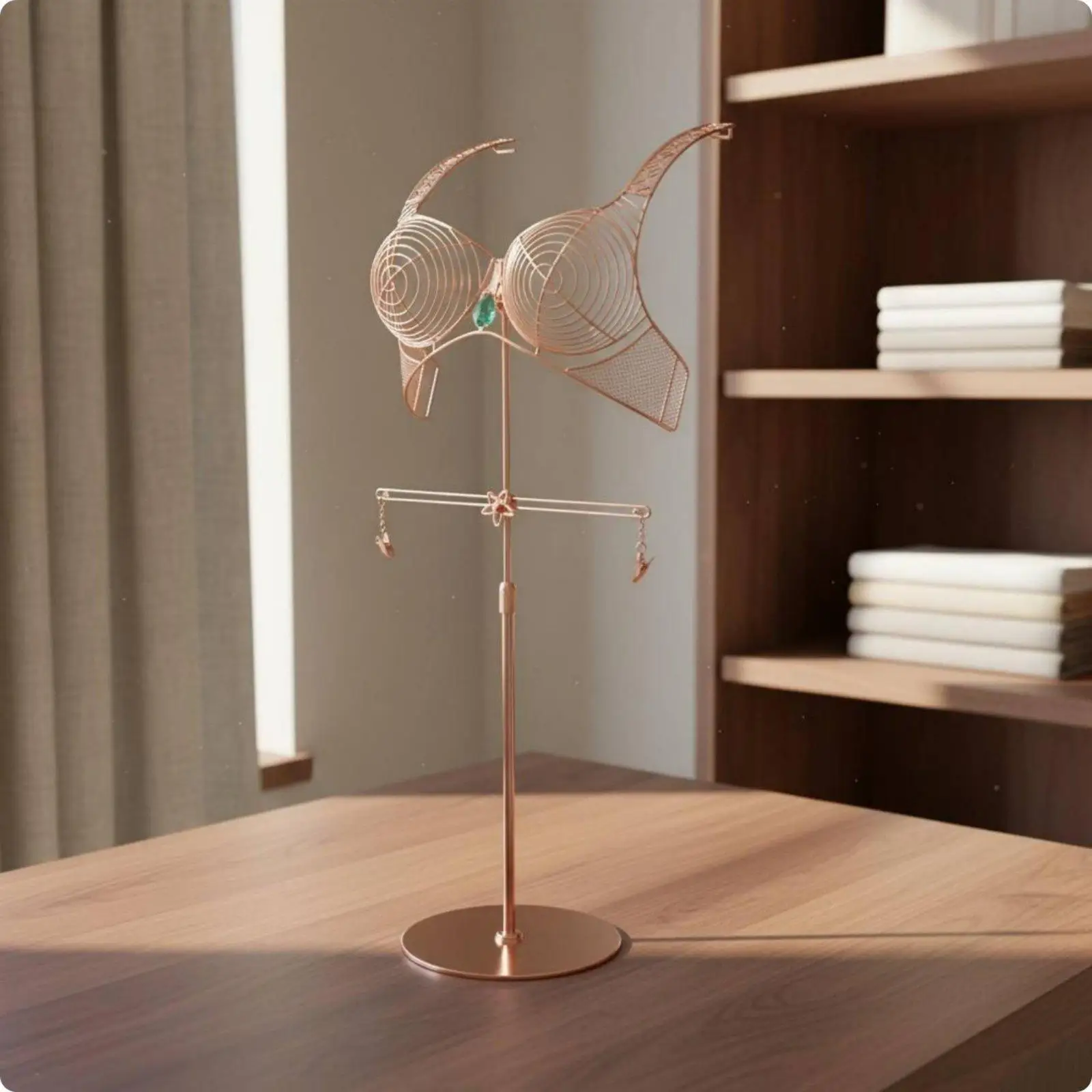 Underwear Display Stand Metal Wire Frame Bra Display Rack Floor Standing Underwear Rack for Retailers, Shop Window, Boutique view 4