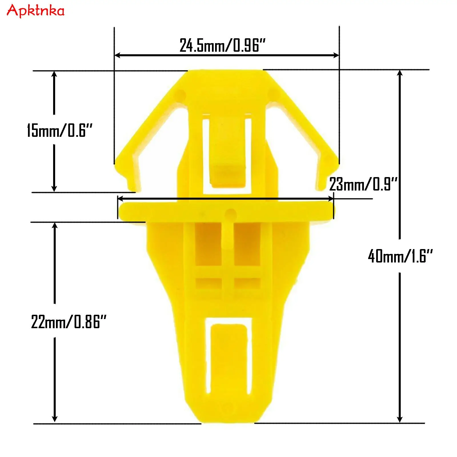 Apktnka 10pcs For Honda CRV 2012-2014 Yellow Bumper Moulding Clips Repair Components Nuts Flange Clamp